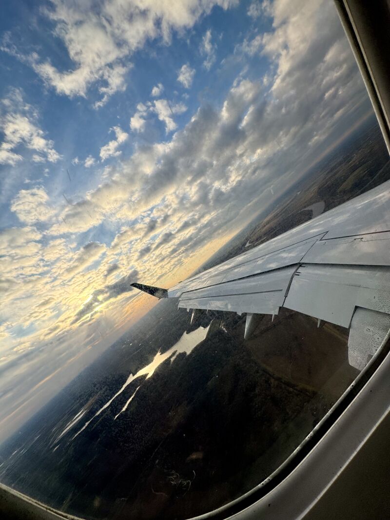 Shot of an airplane wing
