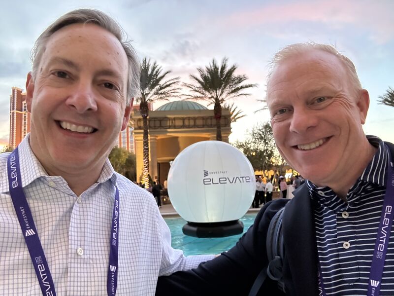 Matthew Kadnar, CFA and Adam Scully-Power, CIMA®, CPWA® at Envestnet Elevate in Las Vegas.