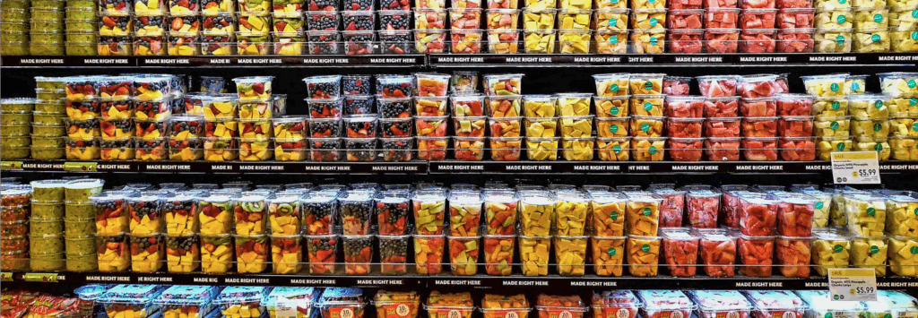 A producer display in a supermarket
