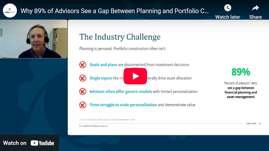 89% of Advisors See a Gap Between Planning and Portfolios